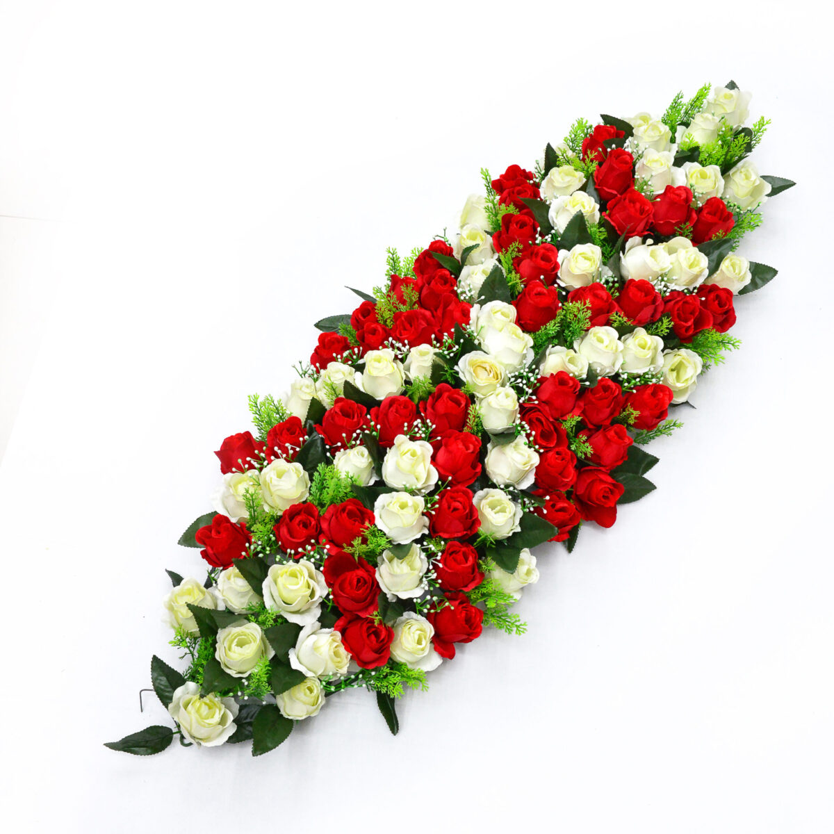 plastic flower table runner for banquet events-12