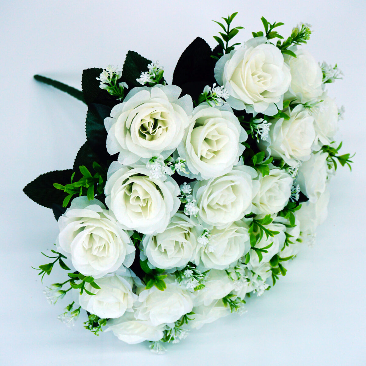 white artificial flower bouquet for bride - 42
