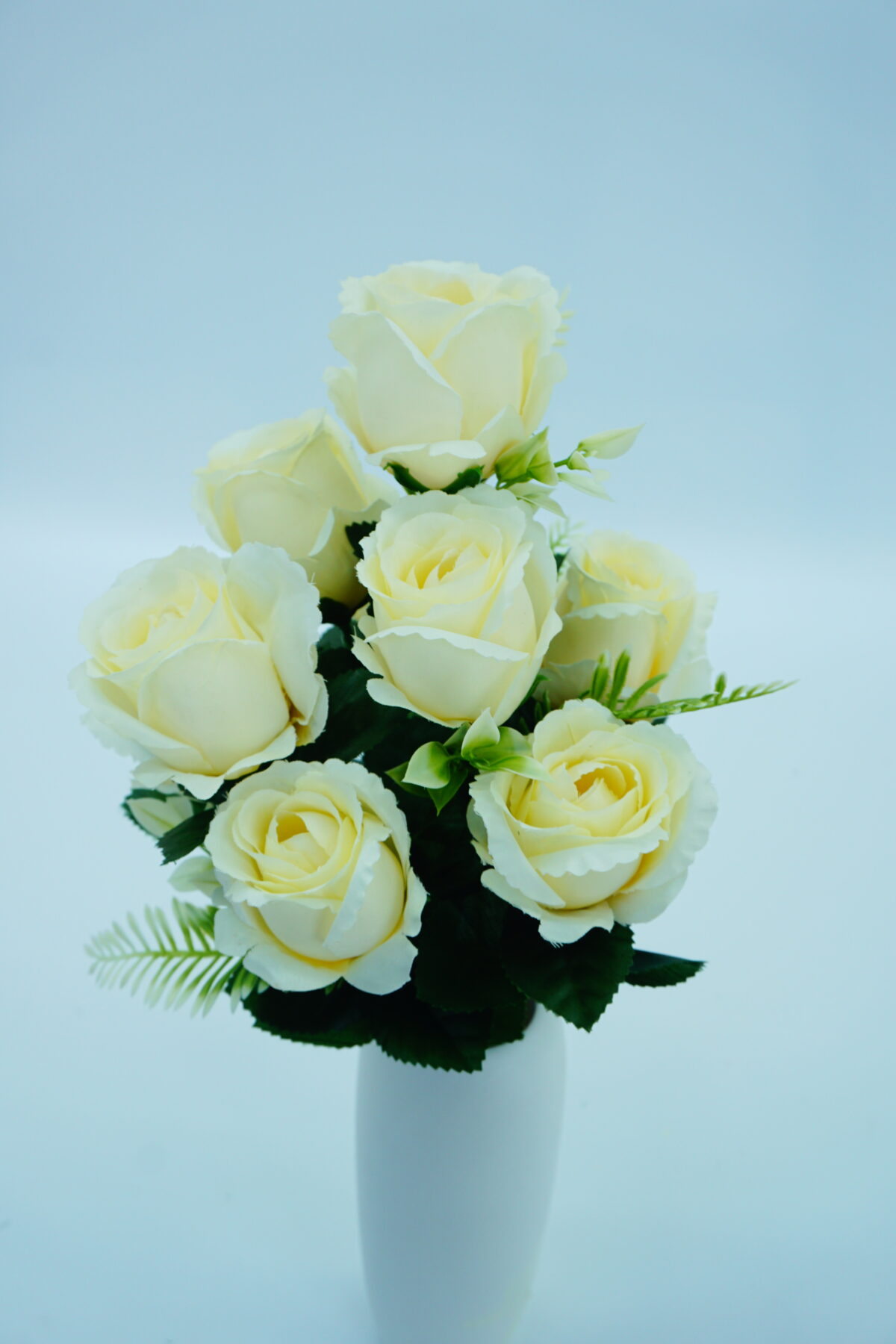 5-Color Serrated Edge Mini Rose Bouquet – Artificial Small Roses for Home & Wedding Decor-48 - Image 2