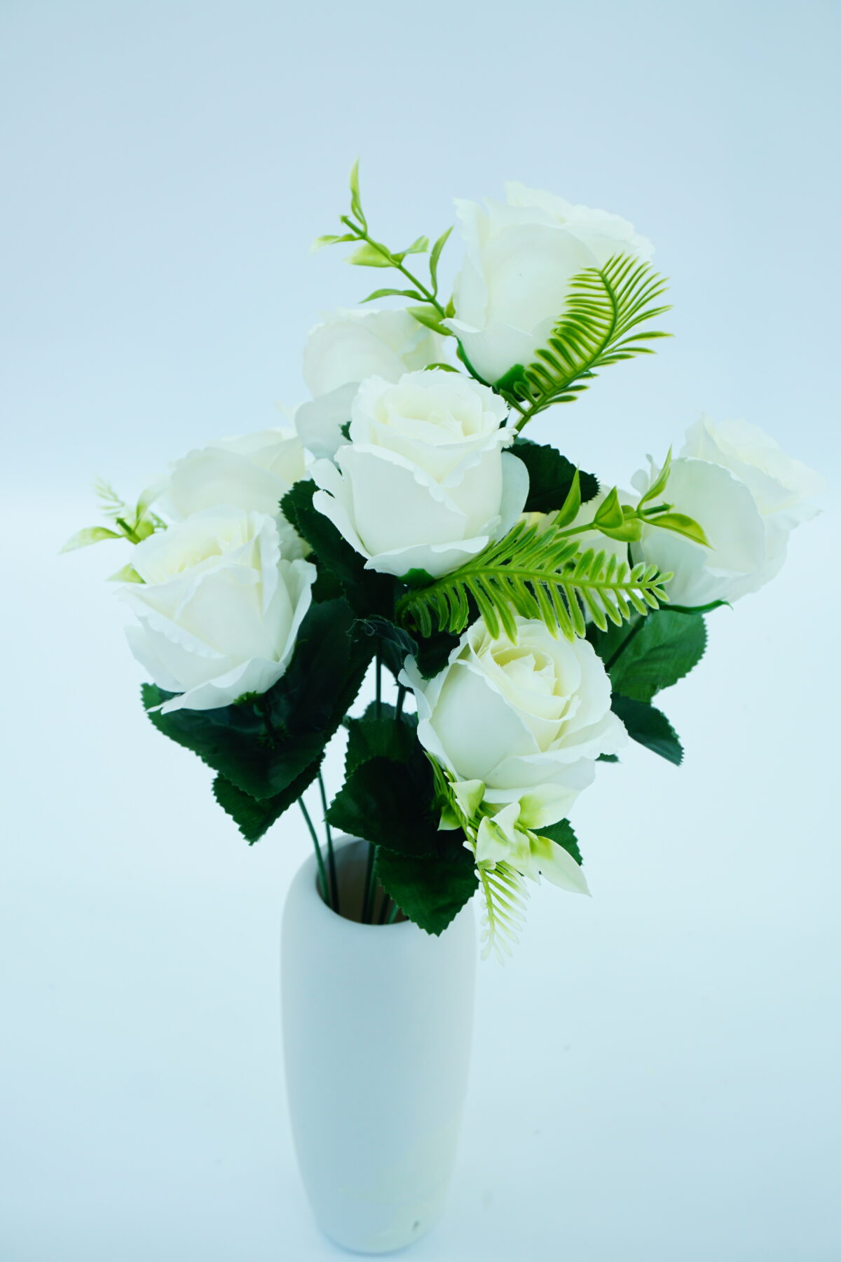 5-Color Serrated Edge Mini Rose Bouquet – Artificial Small Roses for Home & Wedding Decor-48 - Image 3