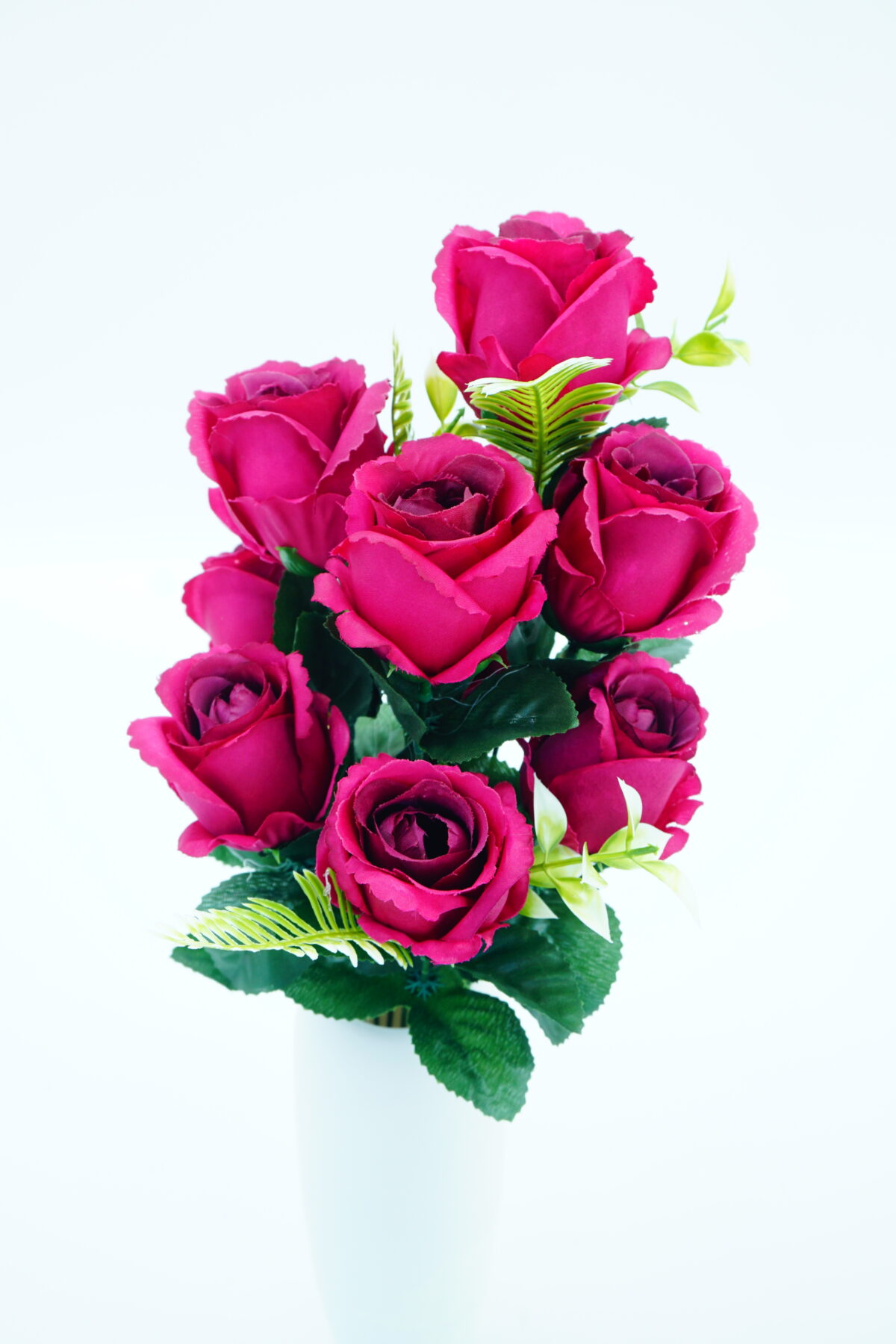 5-Color Serrated Edge Mini Rose Bouquet – Artificial Small Roses for Home & Wedding Decor-48 - Image 4