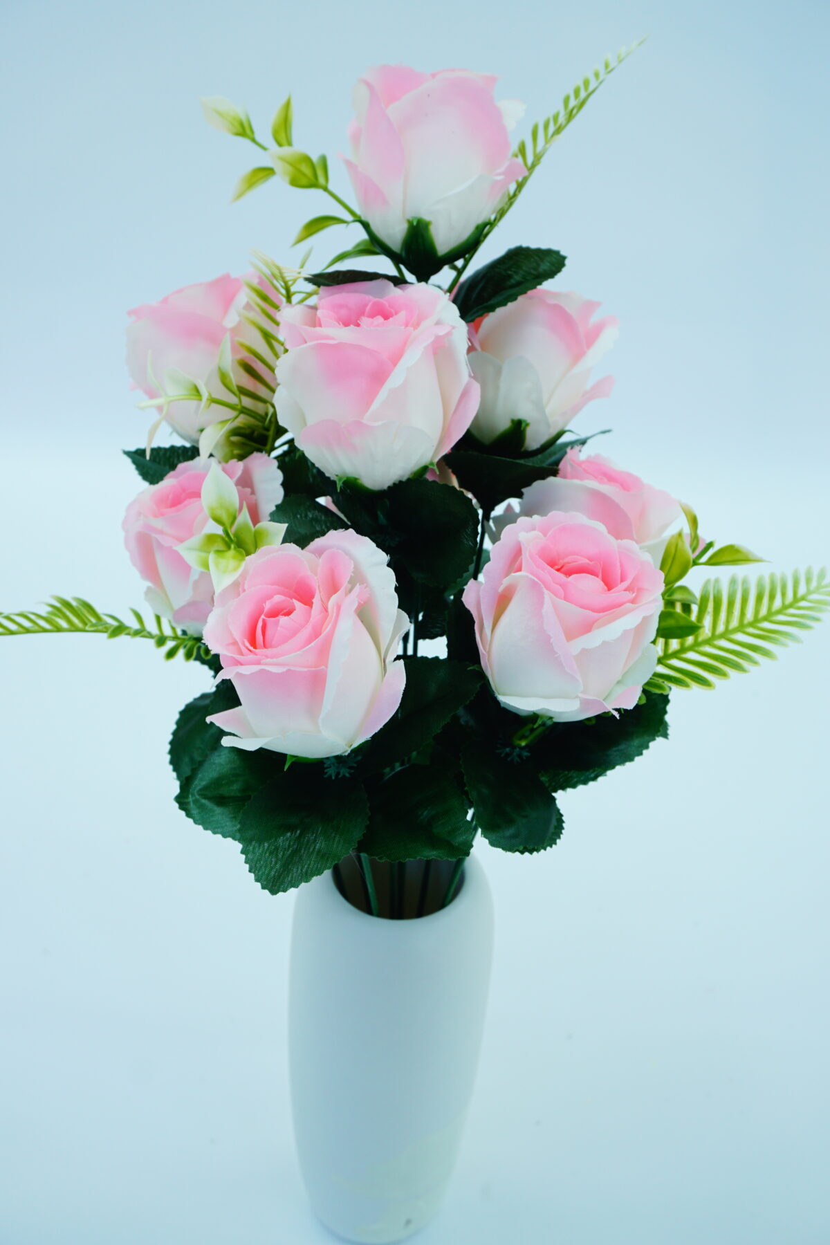 5-Color Serrated Edge Mini Rose Bouquet – Artificial Small Roses for Home & Wedding Decor-48