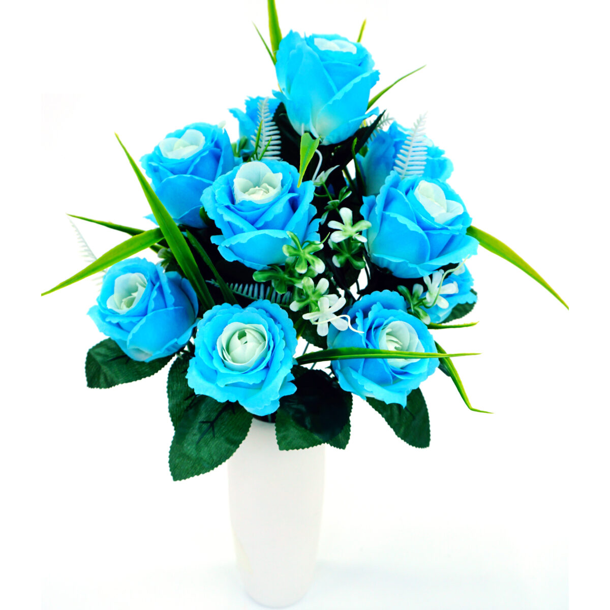 Faux Hydrangea Tabletop Bouquet with Multiple Heads for Elegant Home Styling - Image 2