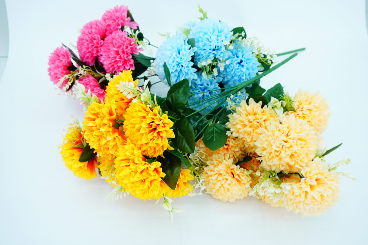 High-Quality Artificial Multi-Head Chrysanthemum Bouquet for Home Decoration - Image 5