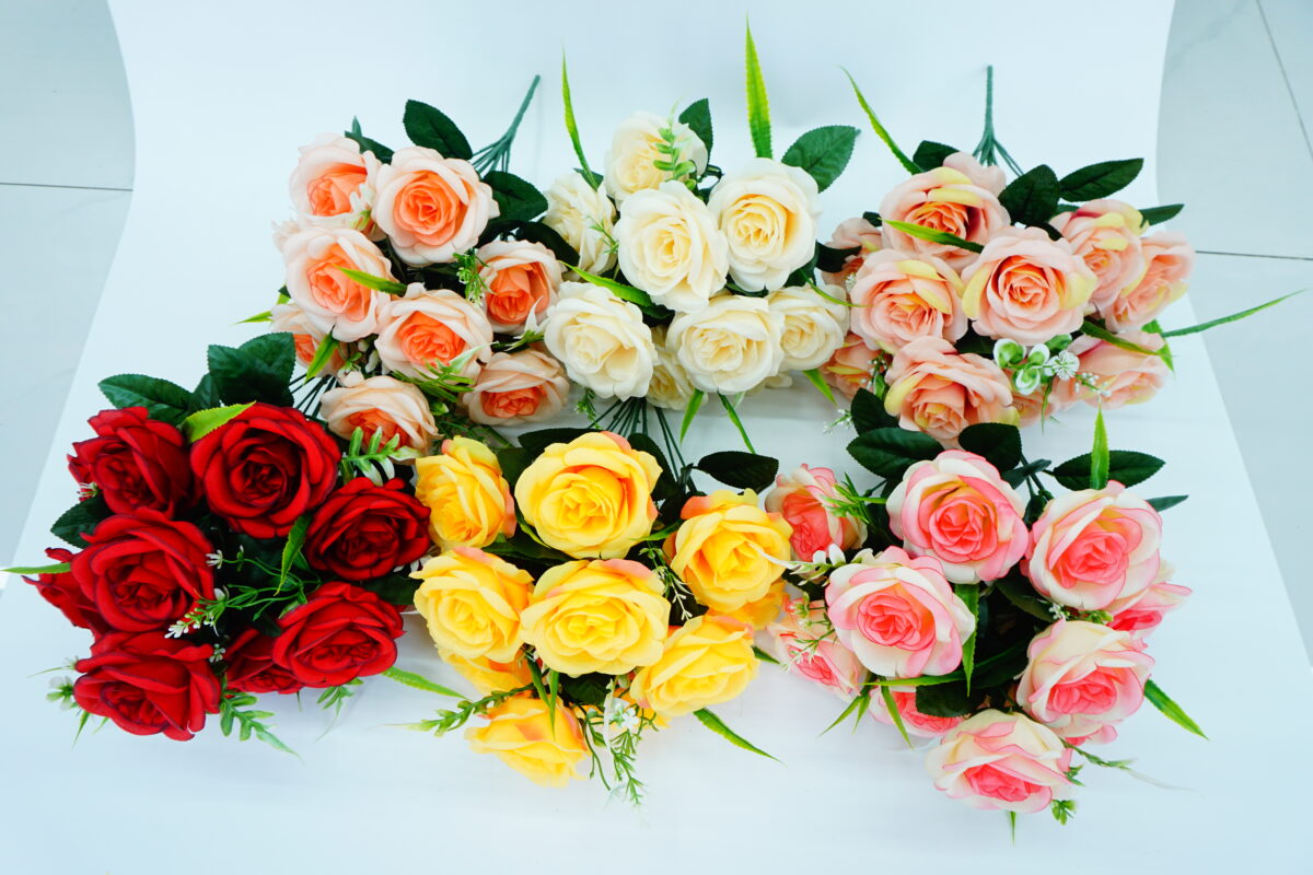 Retro Style Fake Flower Bouquet for Photography Studio or Artistic Decor - Image 4
