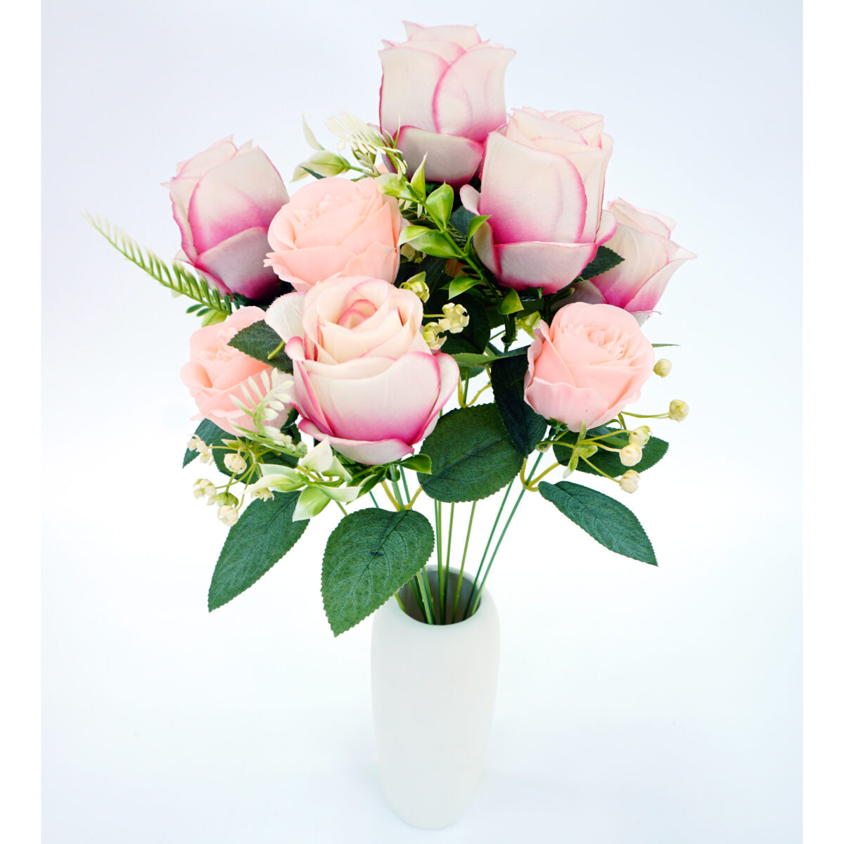 Colorful Multi-Head Fake Flower Bundle for Weddings and Living Room Display