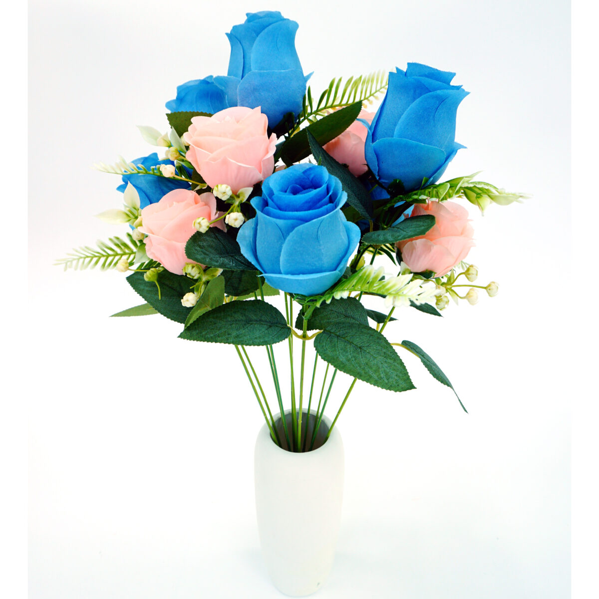 Colorful Multi-Head Fake Flower Bundle for Weddings and Living Room Display - Image 4