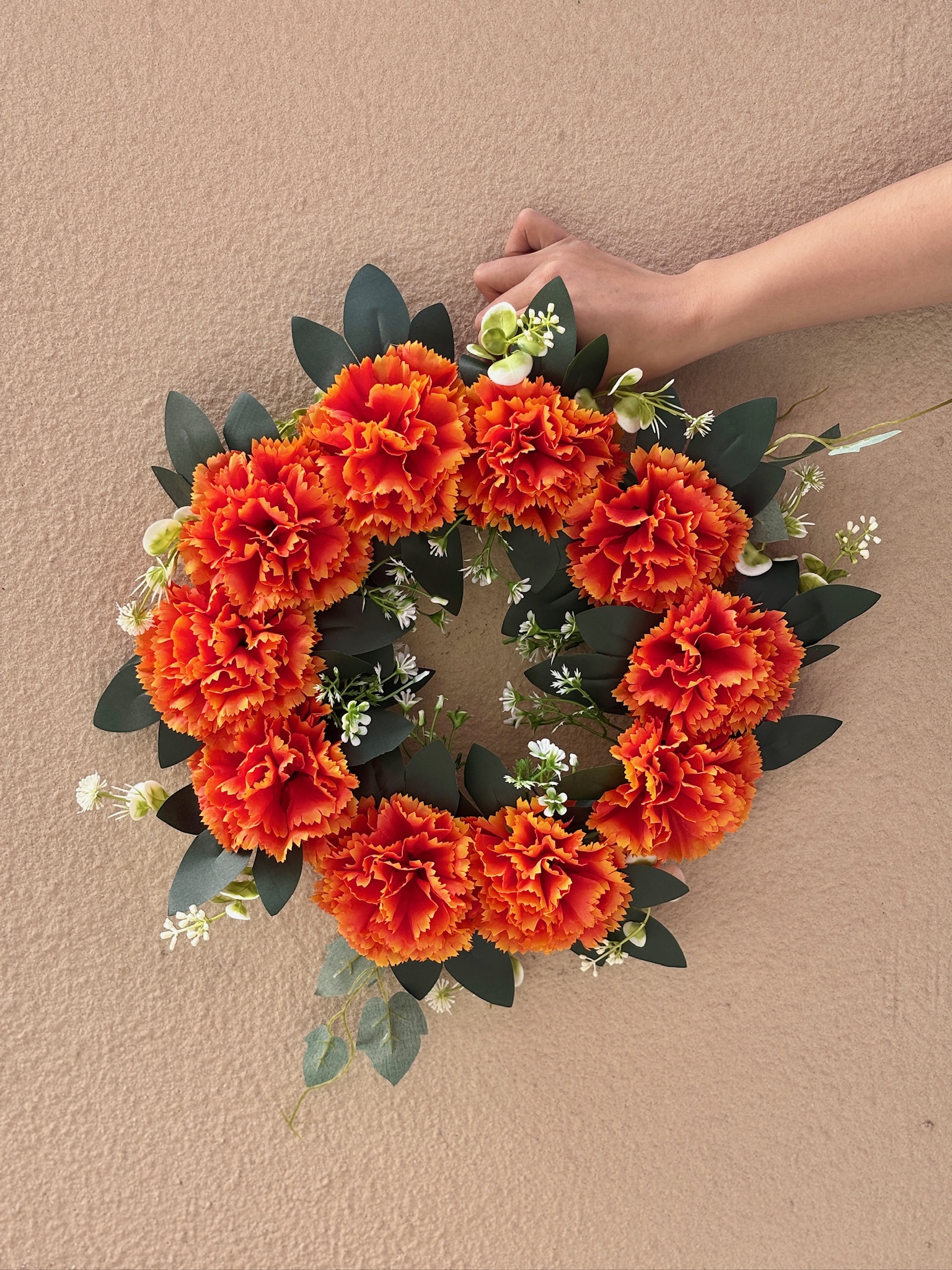 Round Faux Dahlia Wall and Door Decor - Image 2