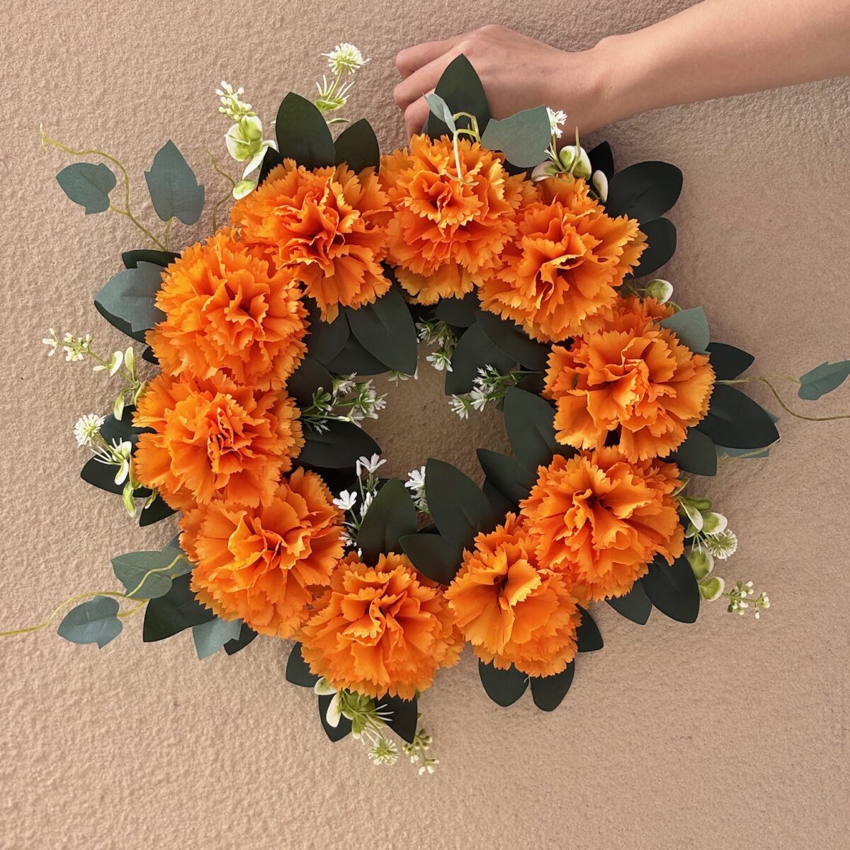 Round Faux Dahlia Wall and Door Decor