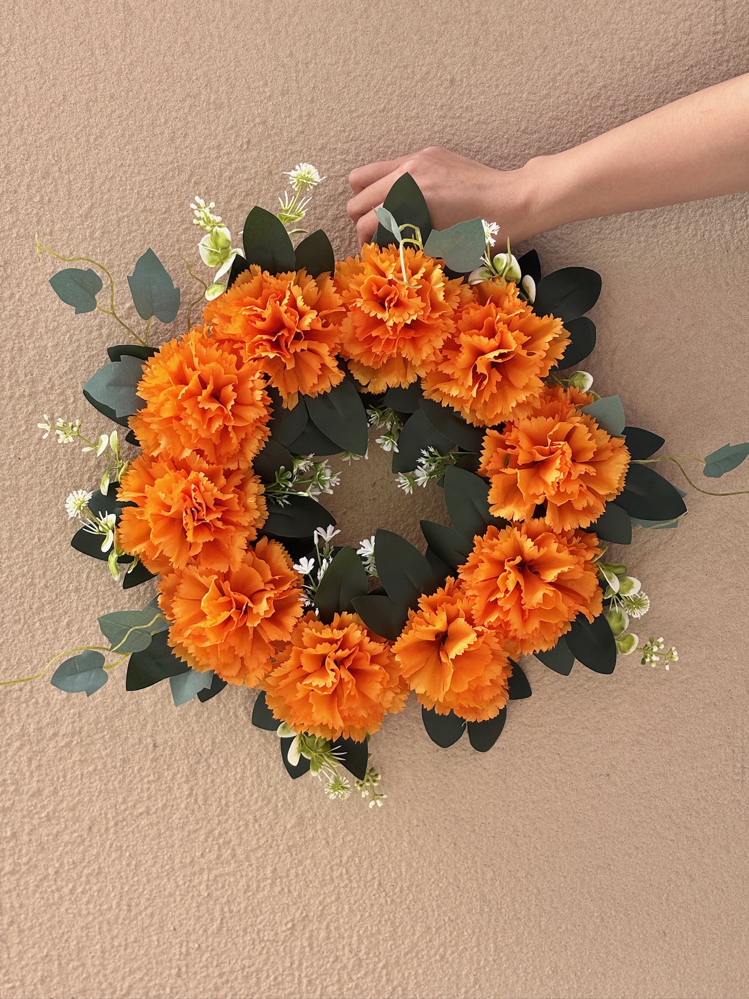 Round Faux Dahlia Wall and Door Decor