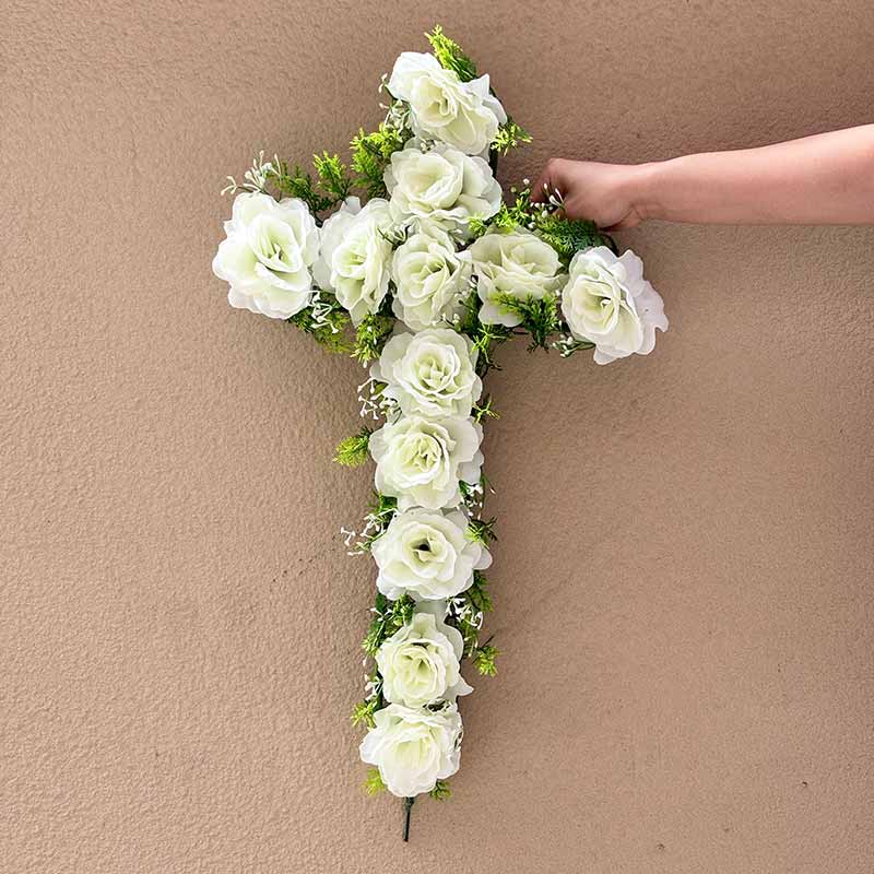 Artificial flower cross